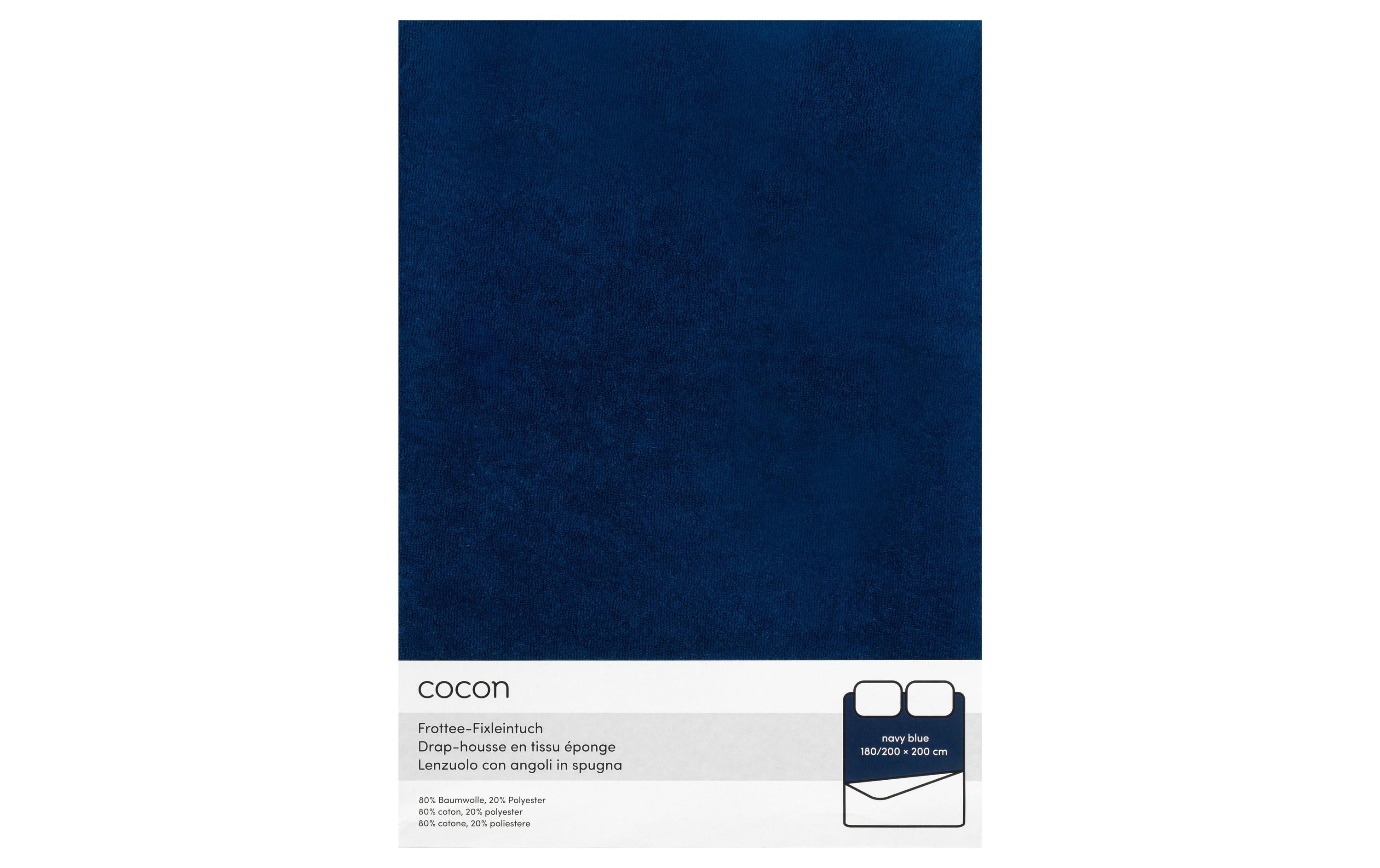 COCON Fixleintuch Frottee dunkelblau