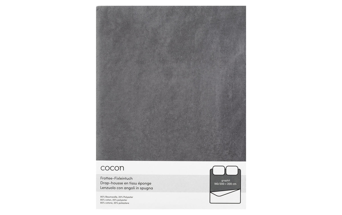 COCON Fixleintuch Frottee grau
