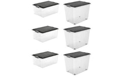 Rotho Set Aufbewahrungsboxen 6 tlg. COMPACT