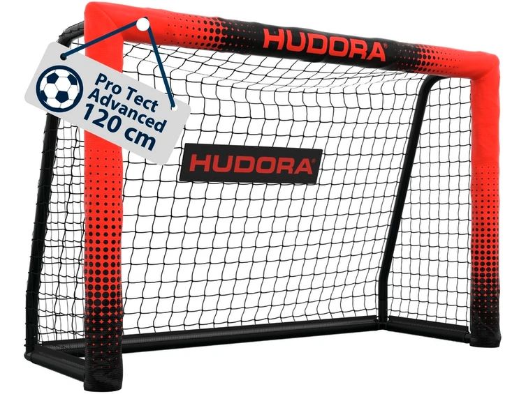 Hudora | Fussballtor Pro Tect 120 Advanced | schwarz/rot