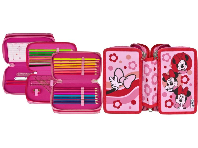 Scooli | Schüleretui Tripledecker Minnie | Mouse, gefüllt