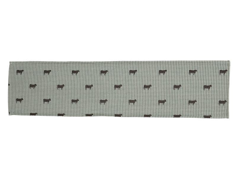 Hubatka | Tischläufer BELLA, grün | Tischläufer gesäumt 035x135cm