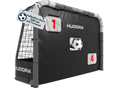 Hudora | Fussballtor Roco 300 grau | mit Torwand