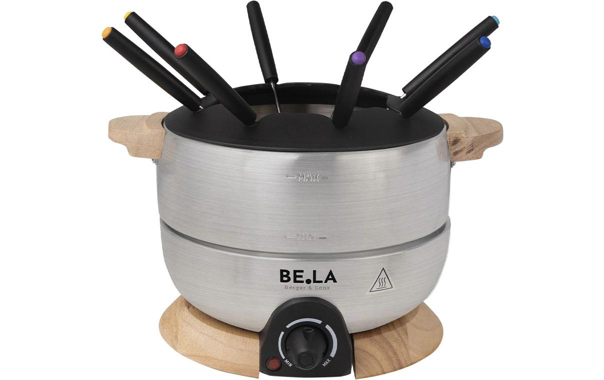 BergerLanz elektronisches Fondue Set Holz