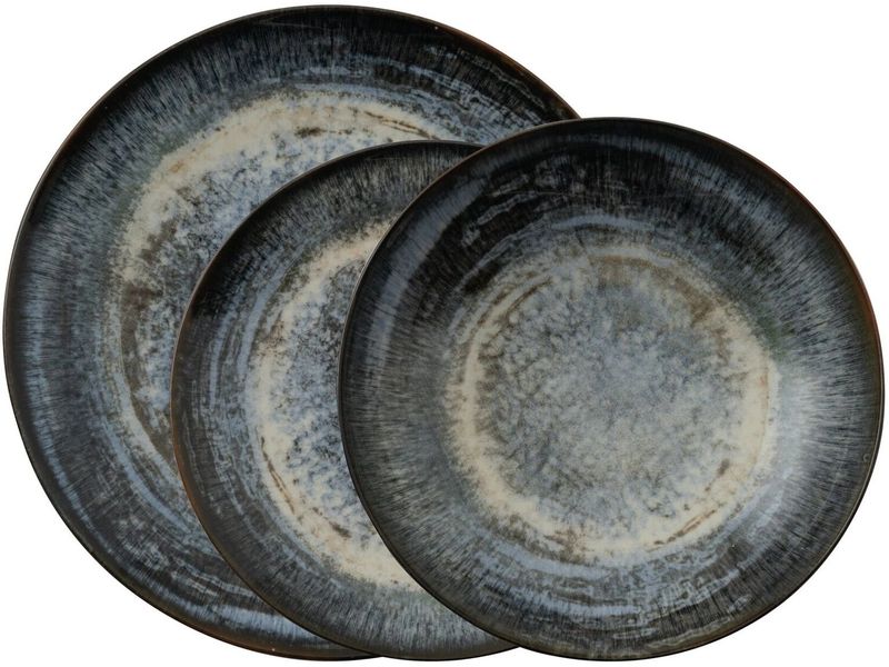 Arthur Krupp | AK Teller Set 12-Teilig | Galaxy Neptune Stoneware