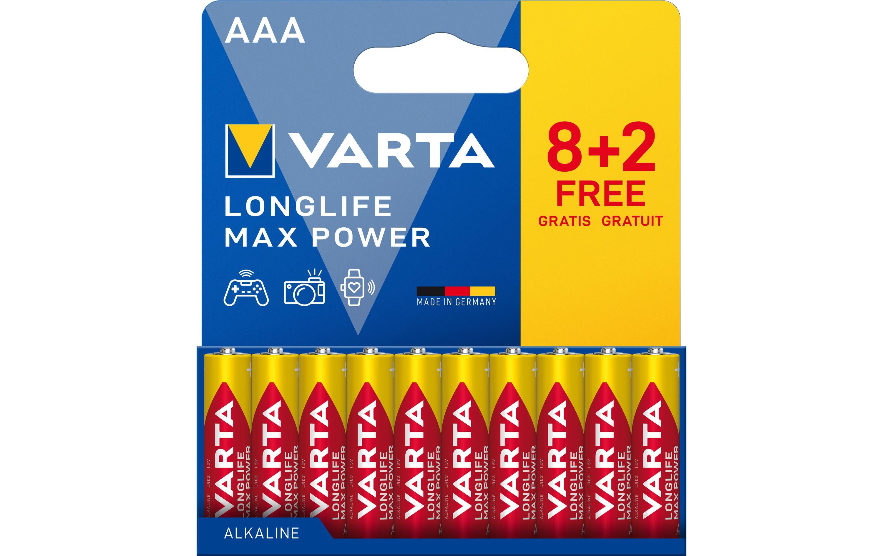 VARTA Longlife Max Power AAA, 1.5V, 10Stk