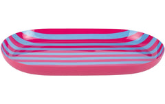 present time | Servierpl. Animado Oval Small | Bright pink w. soft blue