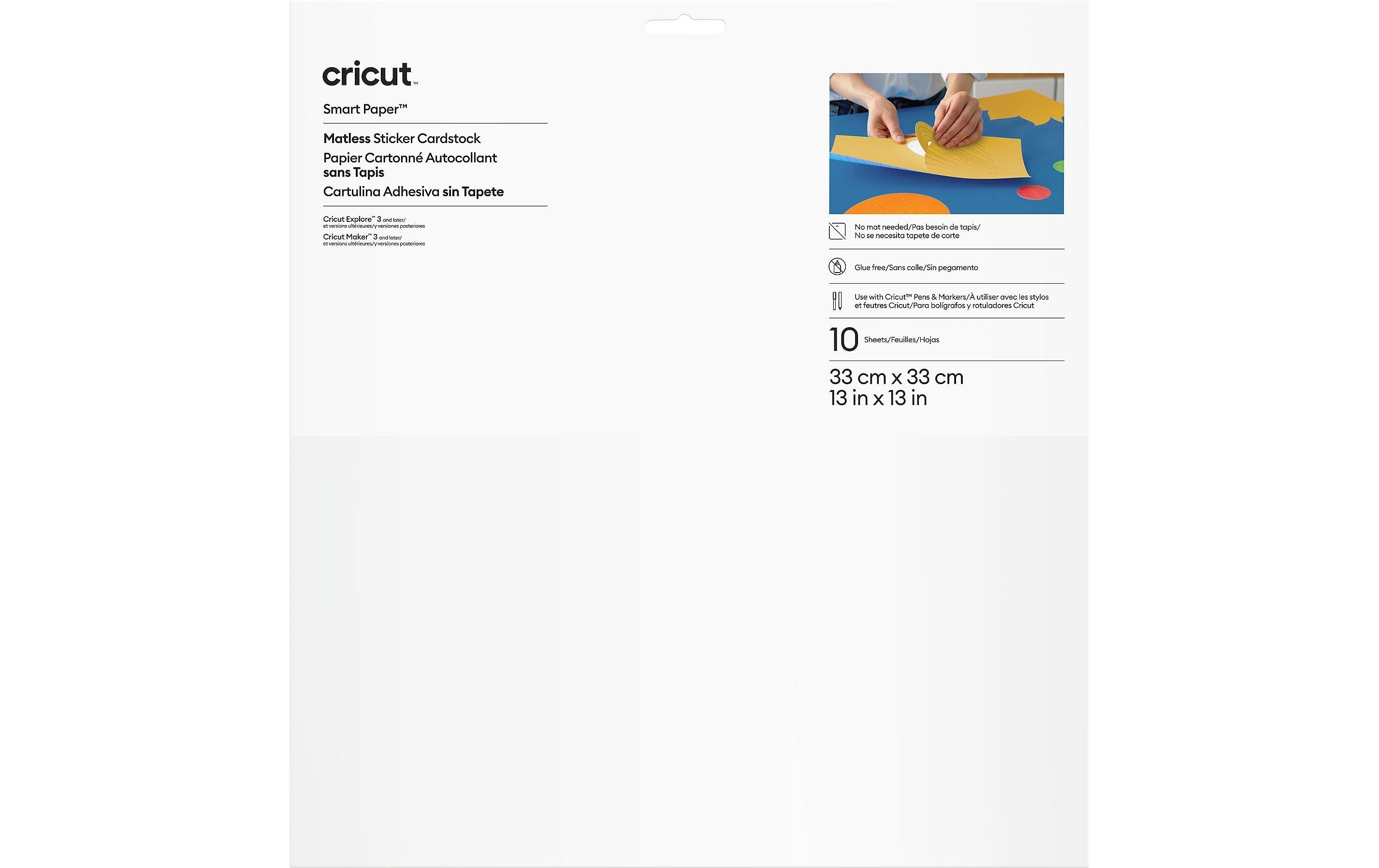 Cricut Stickerpapier Smart, 10 Blatt Weiss