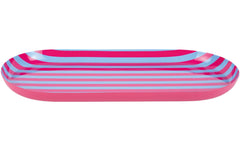 present time | Servierpl. Animado Oval Large | Bright pink w. soft blue