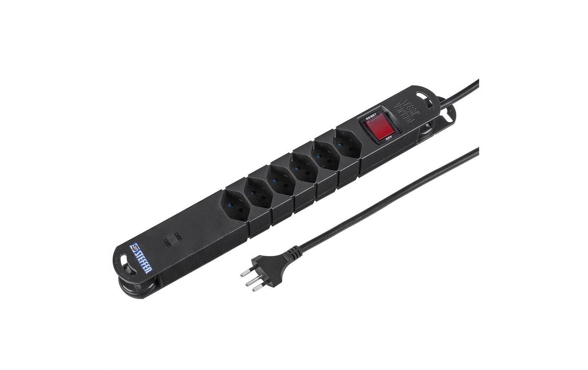 Steffen VARIABL 6xT13 2xUSB-C 18w sz