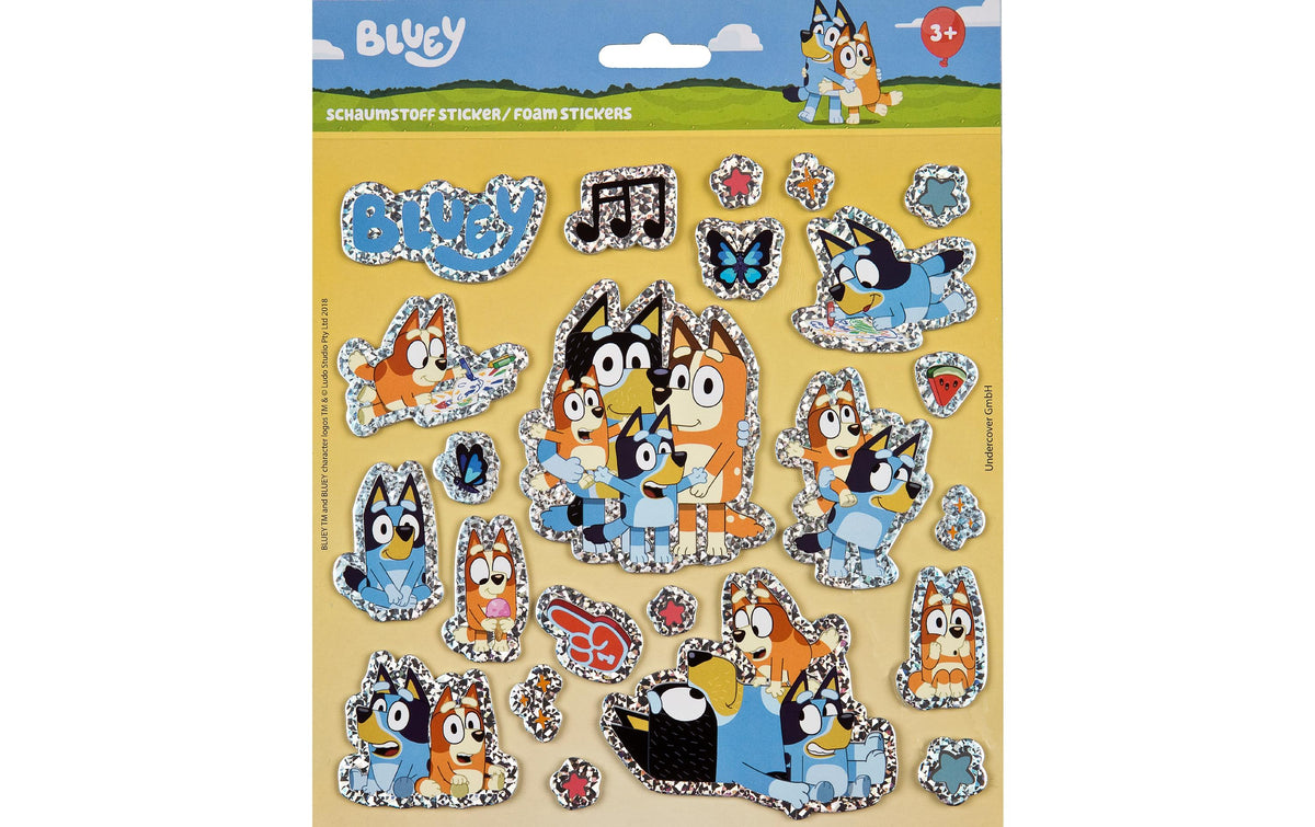 Undercover Foam Sticker Bluey