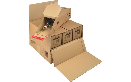 Antalis | Colompac Umkarton für 3 oder 6 Weinflaschen | 375x365x250mm, 1 Stück