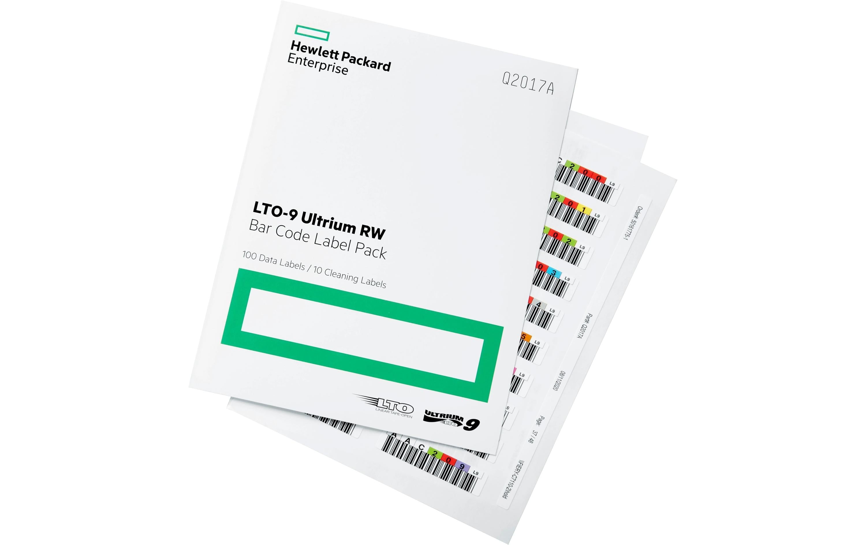 HPE Q2017A: 100 Strichcode Etiketten LTO--9