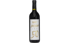 Dreams and Fantasy | Rotwein | Happy Birthday 50, gold, 75cl