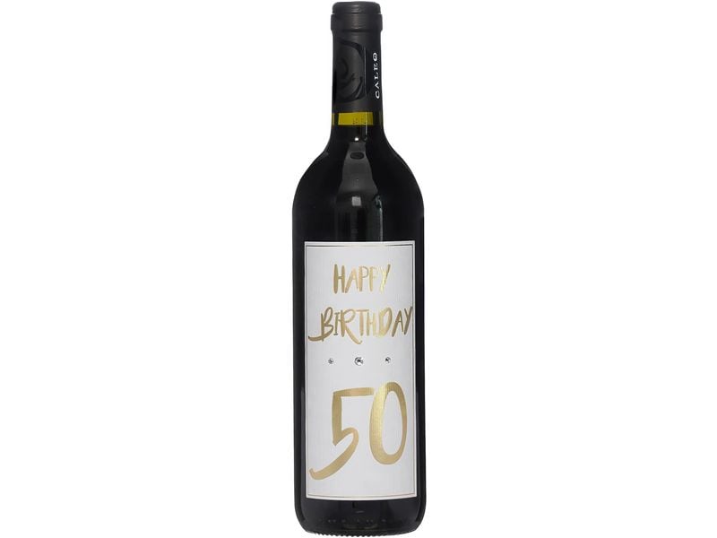 Dreams and Fantasy | Rotwein | Happy Birthday 50, gold, 75cl