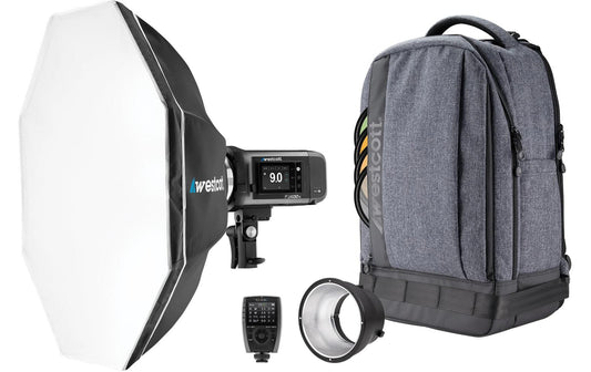 Westcott | FJ400 II 1-Light Backpack Kit | with FJ-X3 S Wireless Trigger for Sony