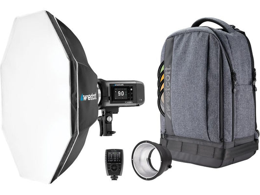 Westcott | FJ400 II 1-Light Backpack Kit | with FJ-X3 S Wireless Trigger for Sony