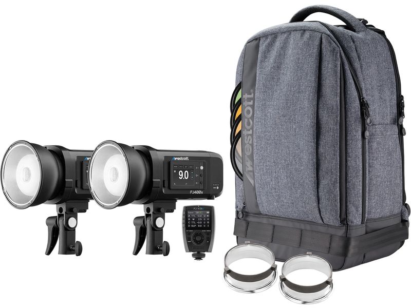 Westcott | FJ400 II 2-Light Backpack Kit | with FJ-X3 M Universal Wireless Trigger