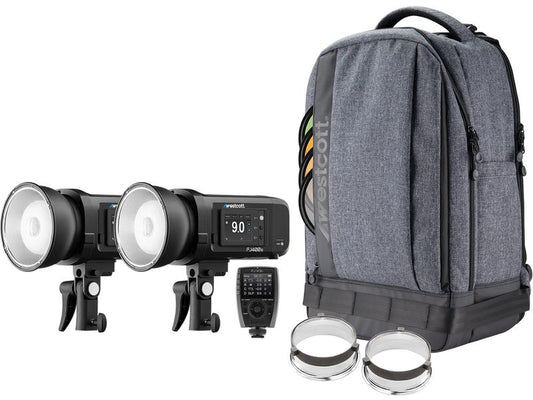Westcott | FJ400 II 2-Light Backpack Kit | with FJ-X3 S Wireless Trigger for Sony