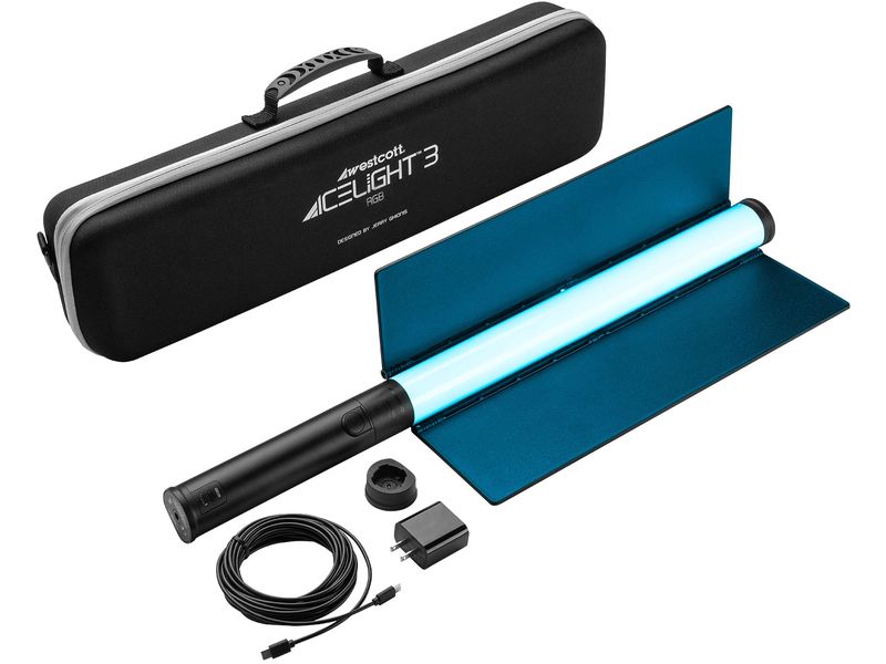 Westcott | Ice Light 3 RGBWW LED Kit | with Battery Grip & Barndoors