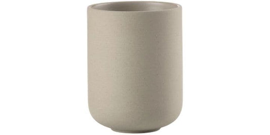 Zone Denmark | Zone Zahnbürstenbecher Sensu, Taupe | 7.4x9.5 cm (DxH), Ton