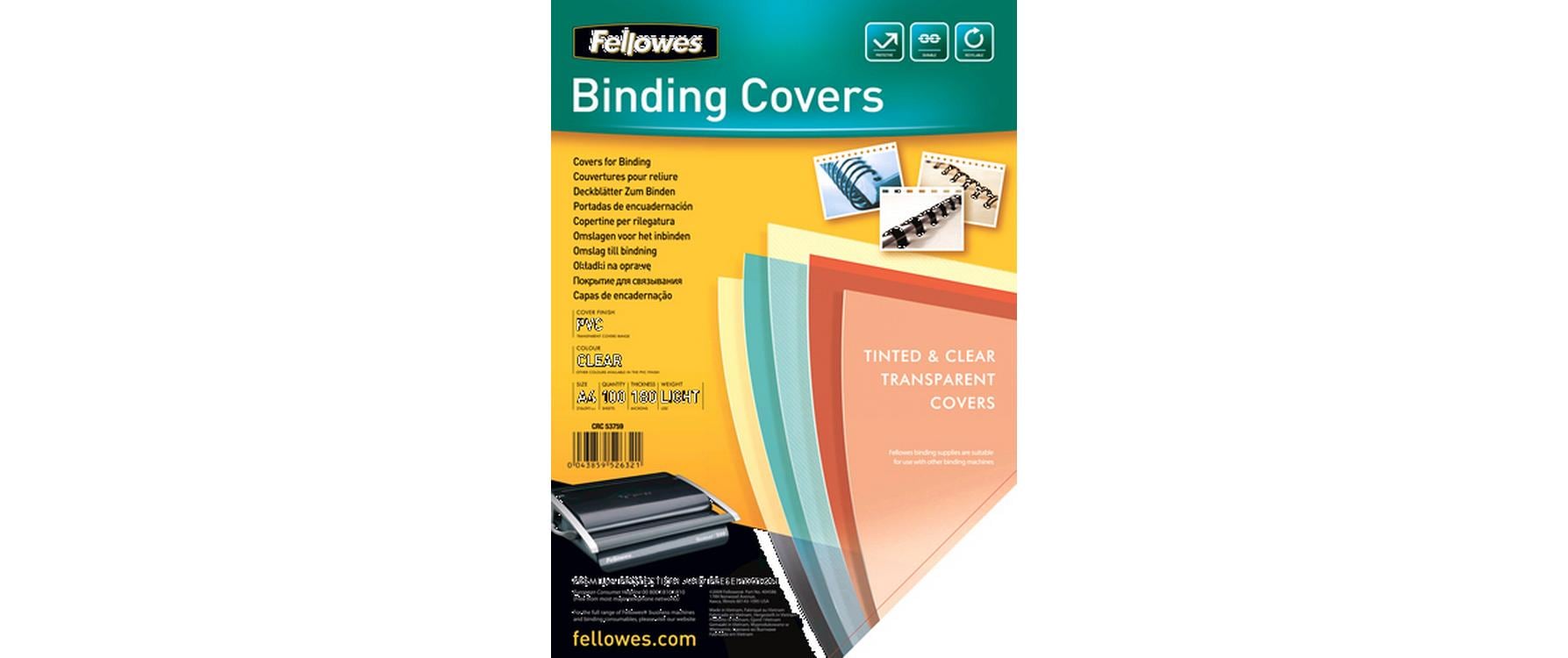 Fellowes Deckblatt Transparent,180 Micron