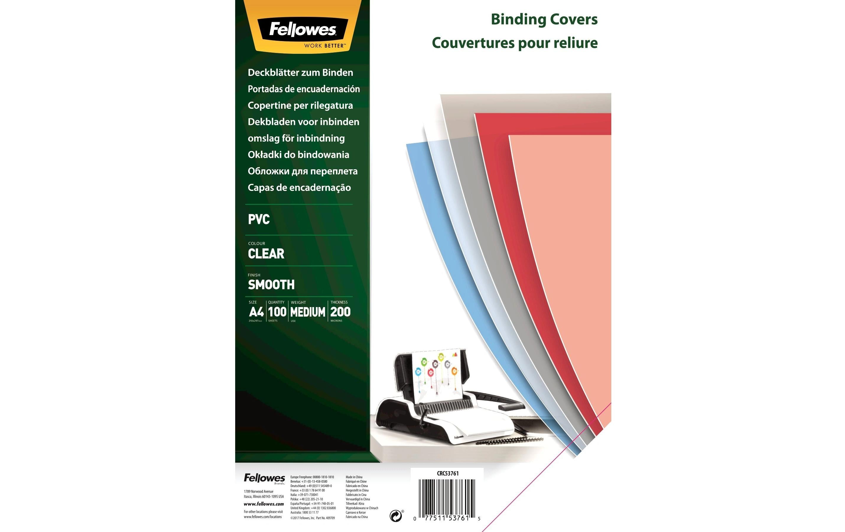 Fellowes Deckblatt Transparent,200 Micron
