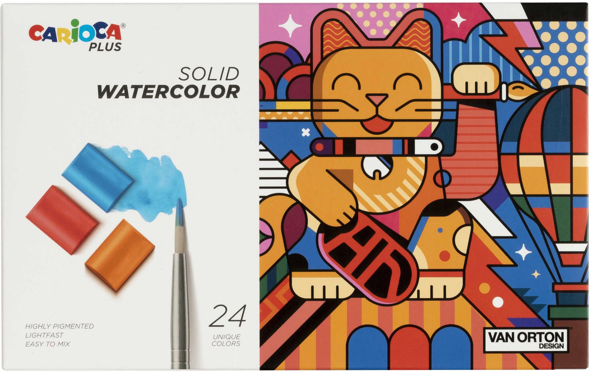 Carioca Wasserfarbe Plus, inkl. Pinsel