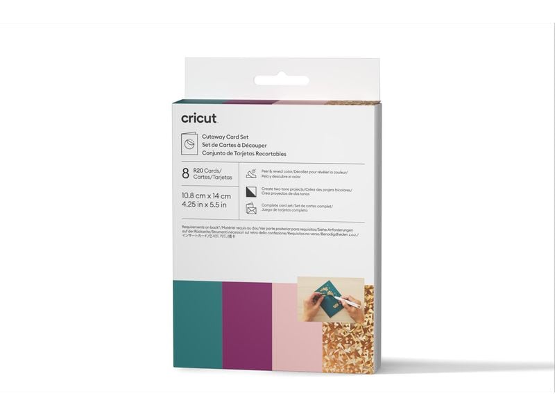 Cricut | Kartensets Joy cut-away corsage | 8 Karten mit Couvert, 10.8 x 14 cm