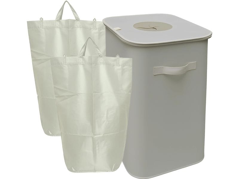 relaxdays | PET Sammelbehälter 100 Liter | Beige