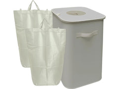 relaxdays | PET Sammelbehälter 100 Liter | Beige