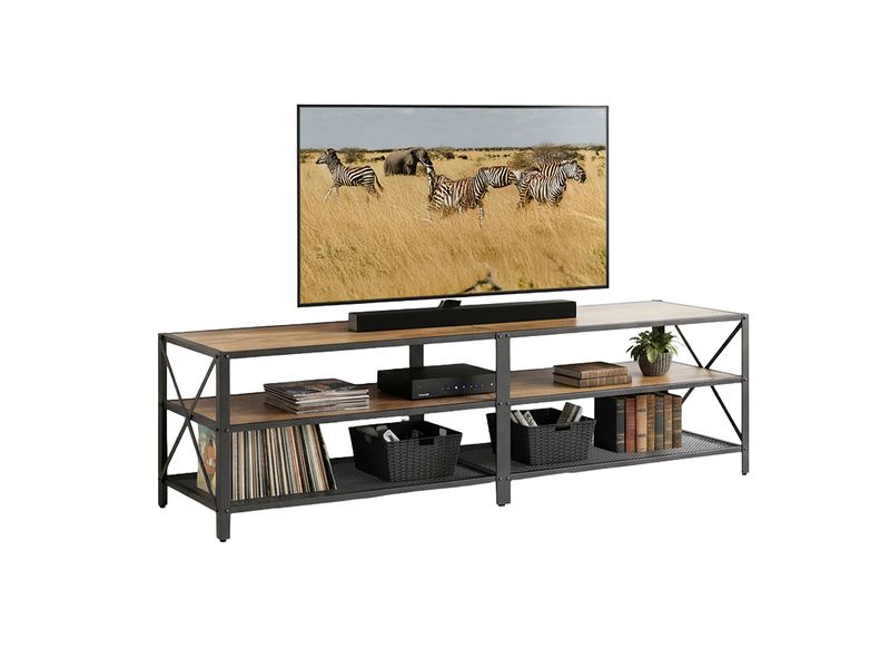 relaxdays | TV-Möbel mit 4 Fächer 180 cm | MDF, China
