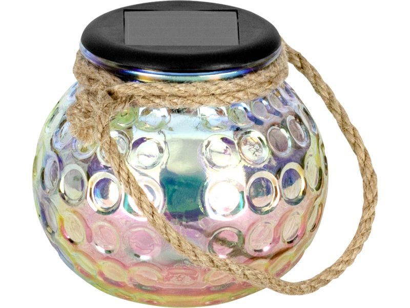 EGLO Leuchten | EGLO SOLAR Windlicht Glas irisierend | Solar / inkl. 1x LED 0,03W, Solar