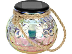 EGLO Leuchten | EGLO SOLAR Windlicht Glas irisierend | Solar / inkl. 1x LED 0,03W, Solar