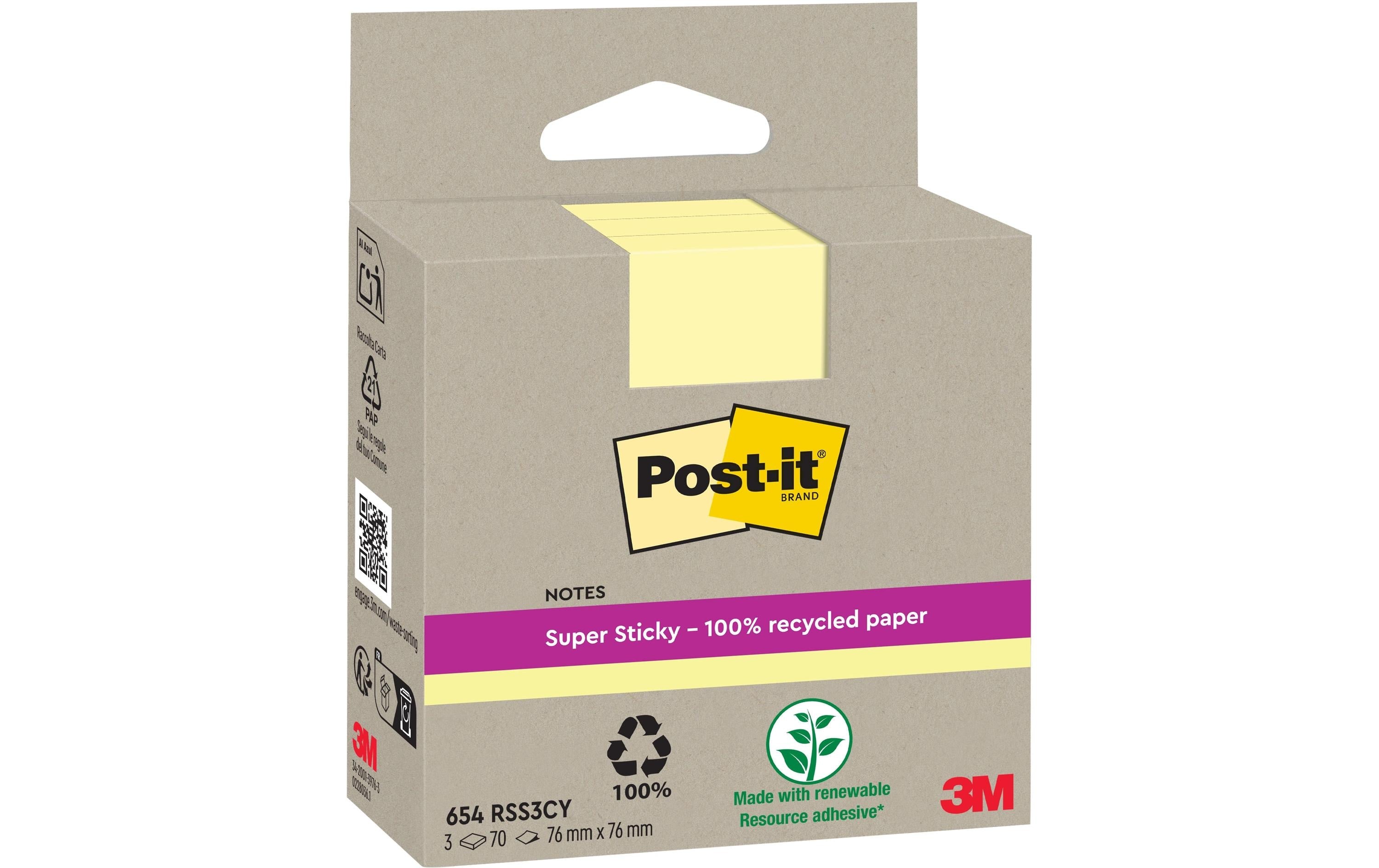 3M Post-it Recycling Notes gelb