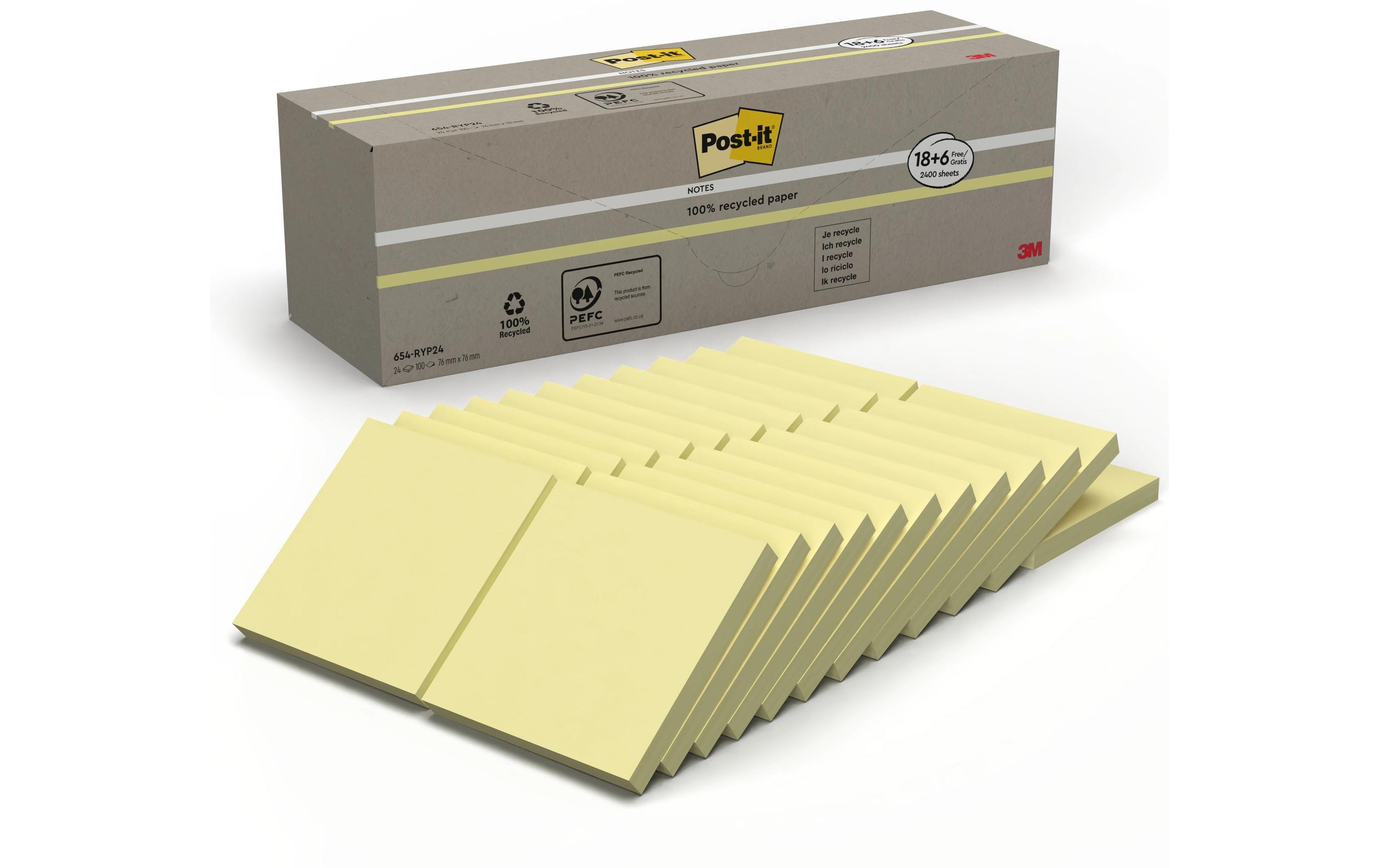 3M Post-it Recycling Notes gelb