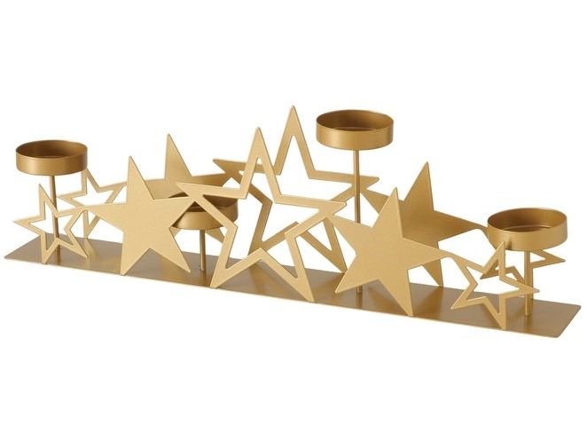 Boltze | Teelichthalter Kulon gold | Grösse: 42 x 6 x 12.5 cm (LxBxH)