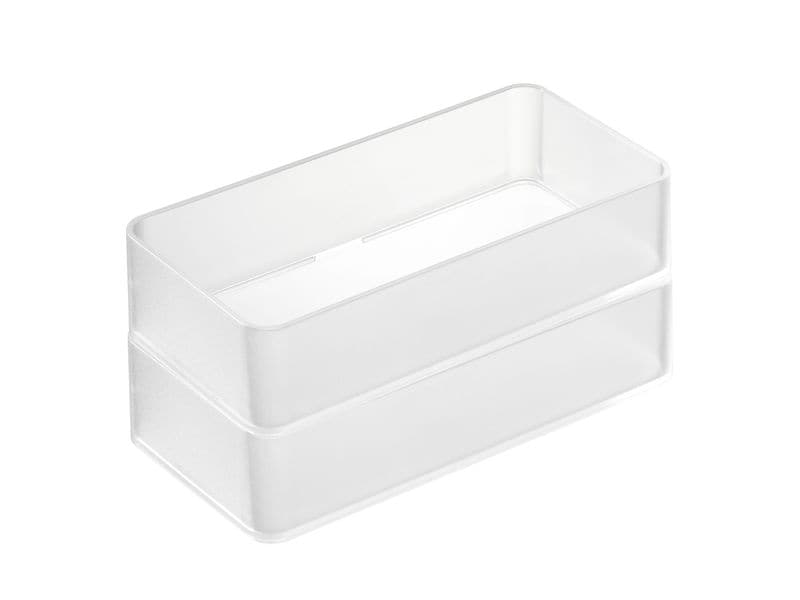 Yamazaki | Schubladen Organizer M | Grösse: 8 x 16 x 3.7 cm, Transp., 2 Stück