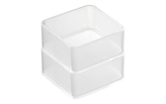 Yamazaki | Schubladen Organizer S | Grösse: 8 x 8 x 3.7 cm, Transp., 2 Stück
