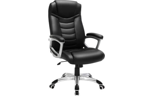 Songmics Bürostuhl Chefsessel schwarz