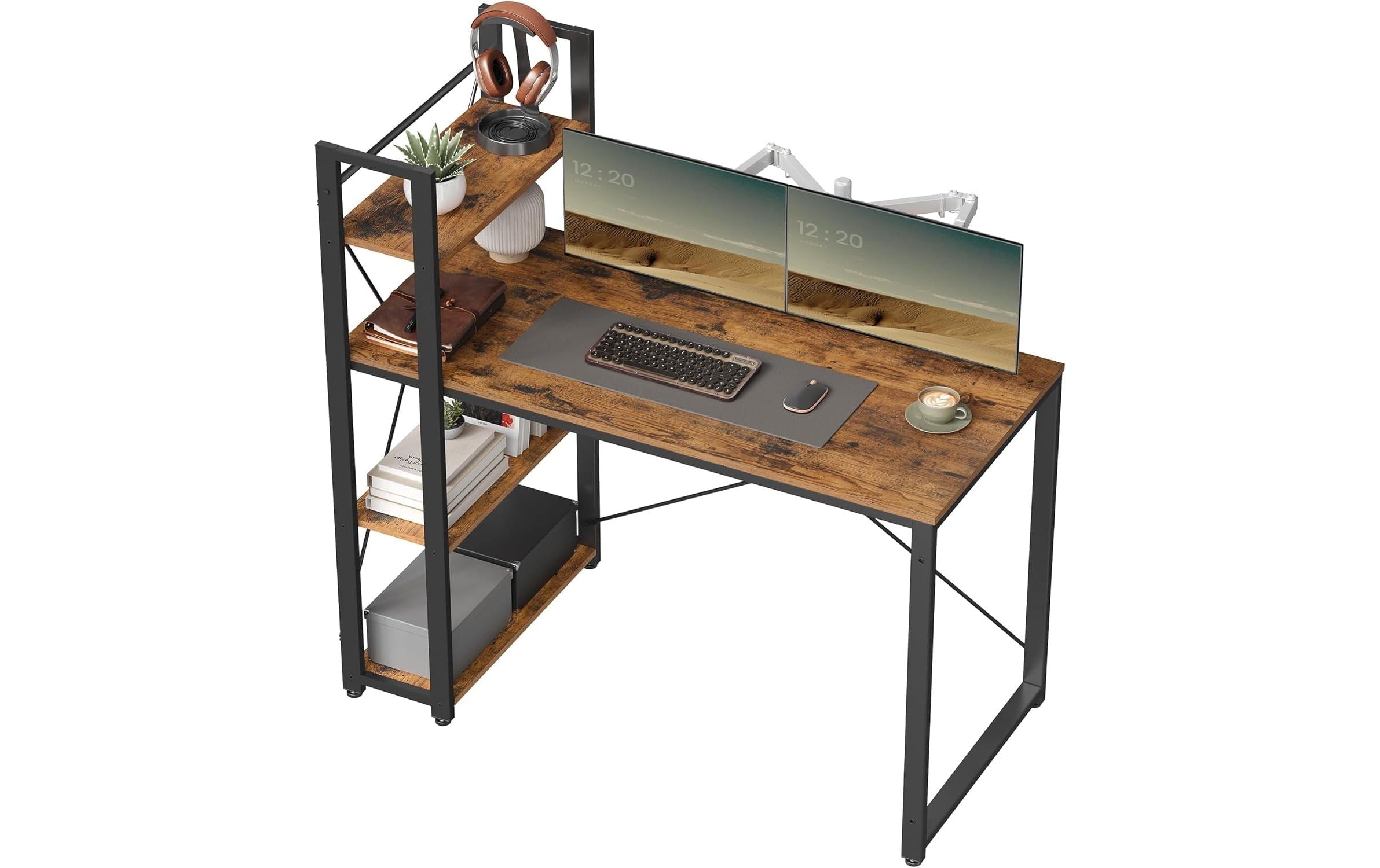 Vasagle Bürotisch braun-schwarz