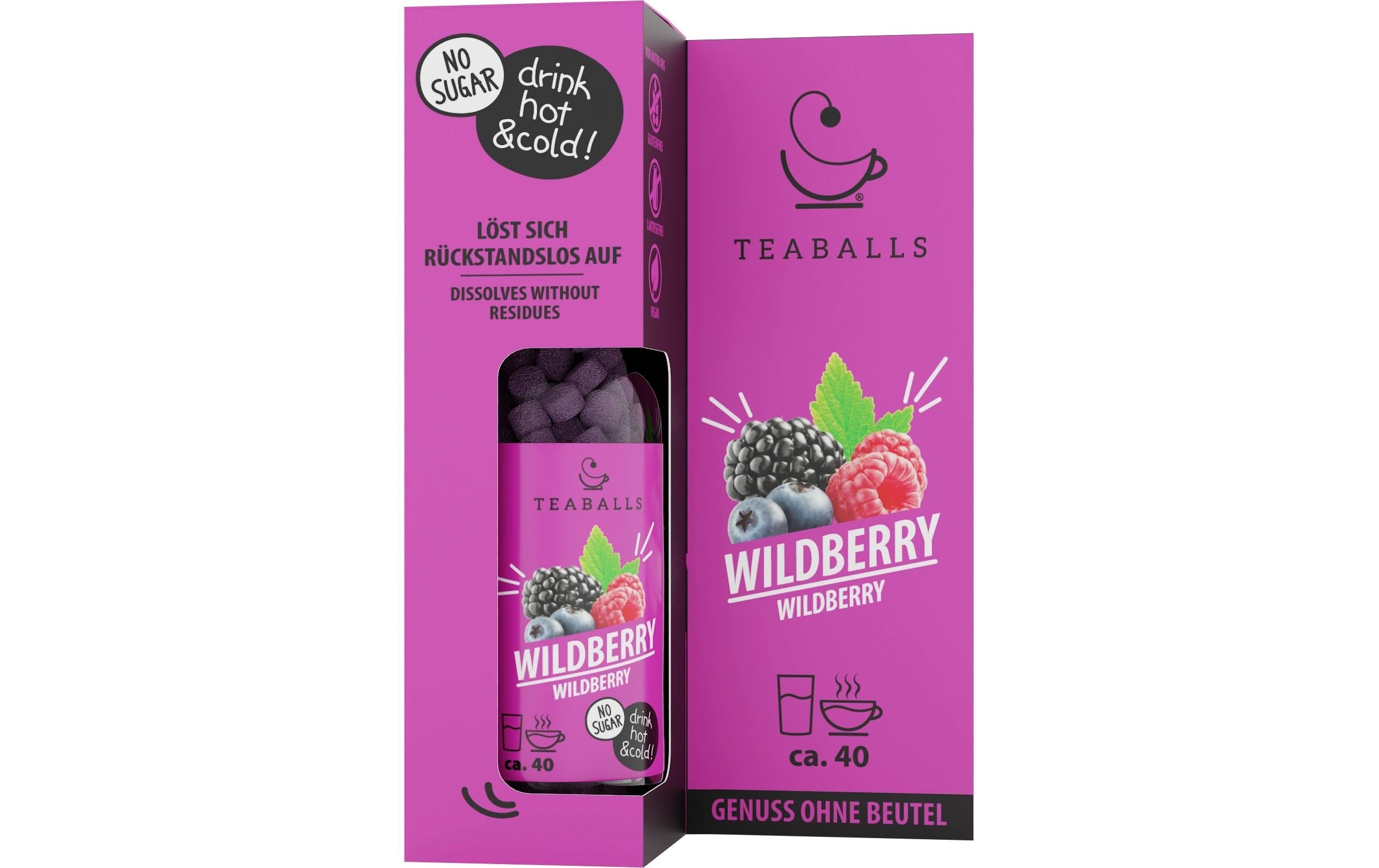 Glasflasche Wildberry  BLACK SELECTION