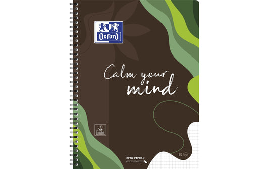 Oxford | LE Calm Nature Spiralblock A4+ | 80 Blatt, liniert, 2 Motive assortiert