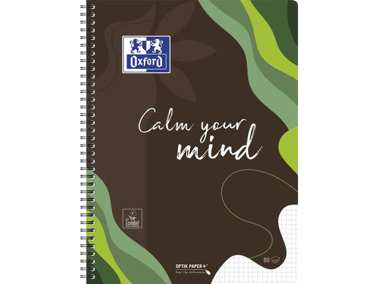 Oxford | LE Calm Nature Spiralblock A4+ | 80 Blatt, liniert, 2 Motive assortiert