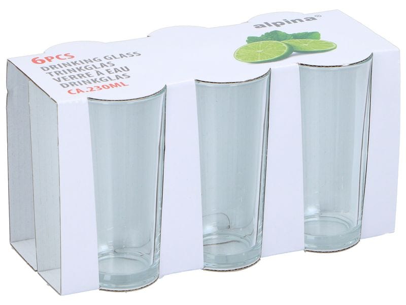 alpina | Trinkglas 230ml, 6 Stück | Glas, 5x13.2 cm (DxH)