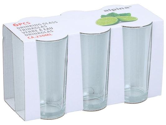alpina | Trinkglas 230ml, 6 Stück | Glas, 5x13.2 cm (DxH)