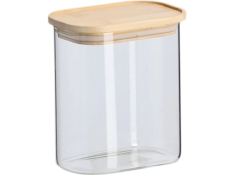 Zeller Present | Vorratsdose Bambus stapelb. | Grösse: 12,8 x 9 x 14,2 cm, 1000 ml