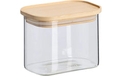 Zeller Present | Vorratsdose Bambus stapelb. | Grösse: 12,8 x 9 x 10 cm, 600 ml