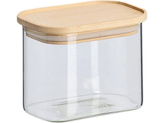 Zeller Present | Vorratsdose Bambus stapelb. | Grösse: 12,8 x 9 x 10 cm, 600 ml