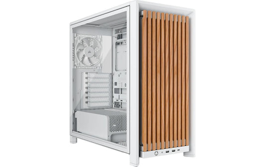 Corsair | Midi Tower Frame 4000D Wood Weiss | 1x 3.5, 2x 2.5, 2x USB-A, 2x USB-C